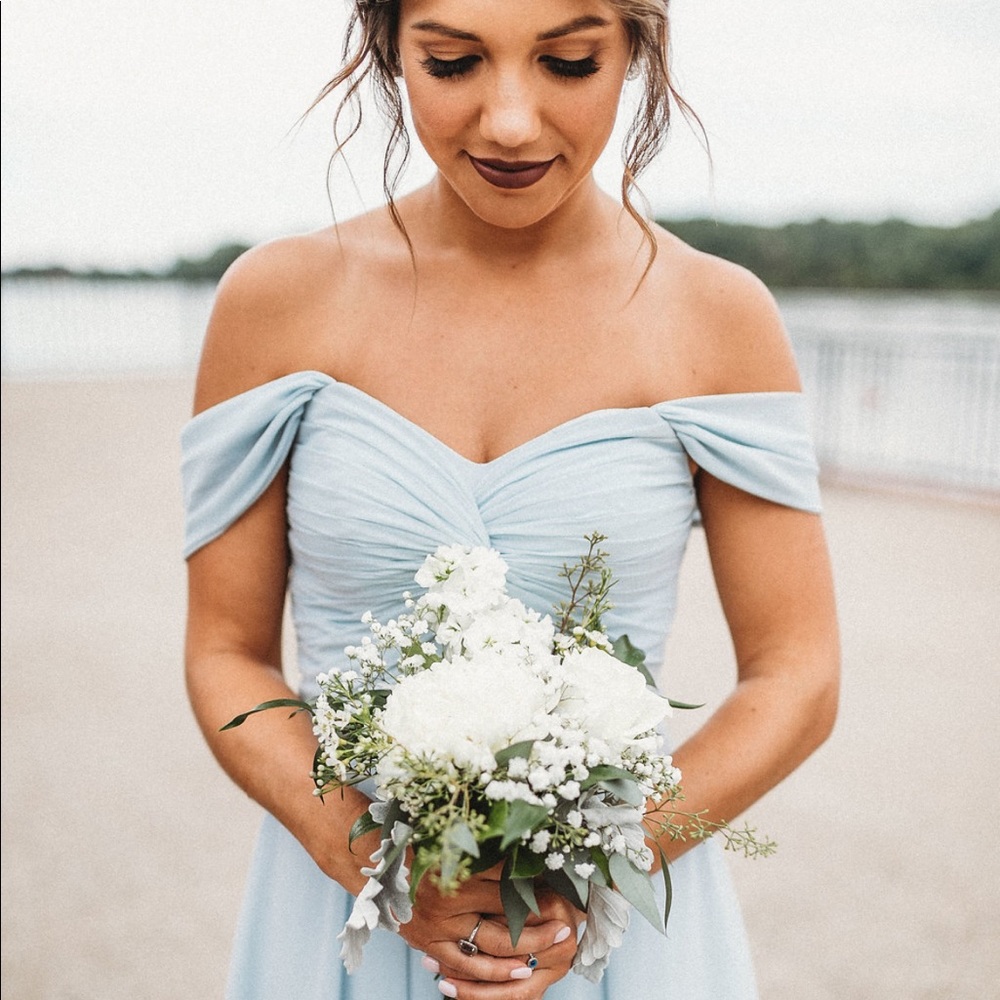 Bridesmaid dress dusty blue